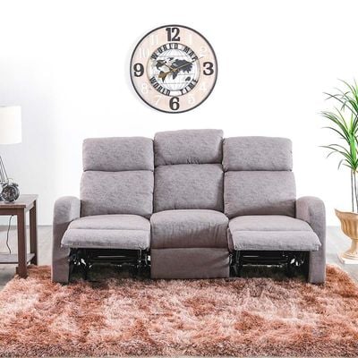 Verona 3+2+1 Seater Manual Fabric Recliner Set- Brown