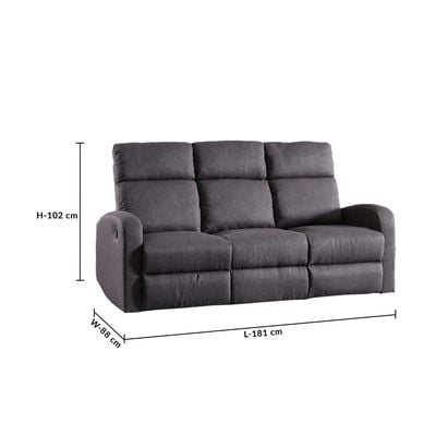 Verona 3-Seater Fabric Recliner