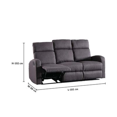 Verona 3-Seater Fabric Recliner