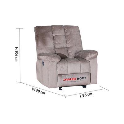 V2 Simone 1-Seater Fabric Recliner Sofa