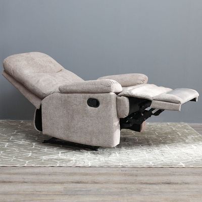 V2 Benedict 1 Seater Fabric Recliner-Light Brown