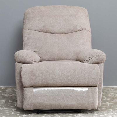 V2 Benedict 1 Seater Fabric Recliner-Light Brown