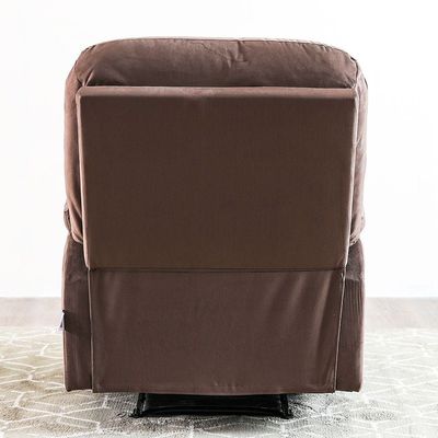 V2 Benedict 1 Seater Fabric Recliner-Chocolate