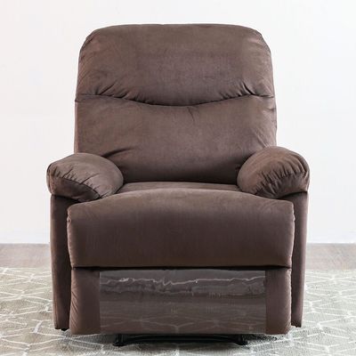 V2 Benedict 1 Seater Fabric Recliner-Chocolate