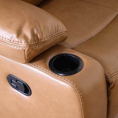 Marji L 97 x W 94 x H 104 cm 1-Seater Manual Air Leather Recliner with Cupholder and Storage - 2 Year Warranty