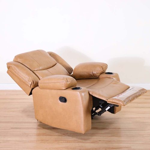 كرسي إسترخاء جلد مع حامل أكواب و مساحة للتخزين من مارجي L 97 x W 94 x H 104 سم