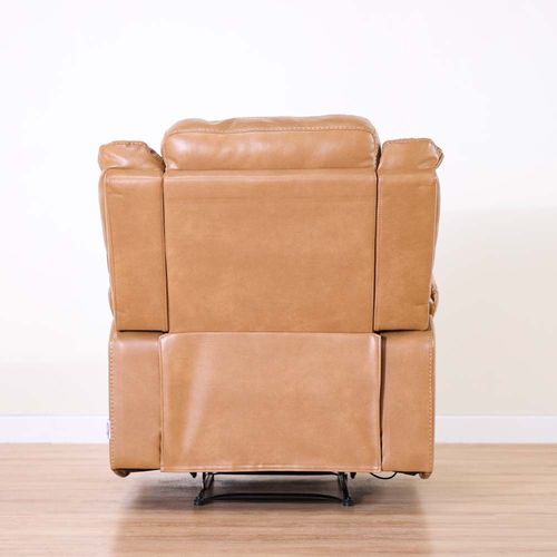 Marji L 97 x W 94 x H 104 cm 1-Seater Manual Air Leather Recliner with Cupholder and Storage - 2 Year Warranty