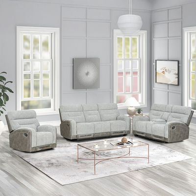 Holden 3+2+1 Seater Fabric Recliner Set - Grey