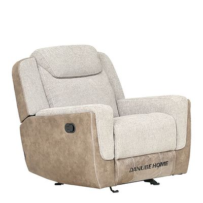 Brixx 1 Seater Fabric Recliner W/ Glider - L.Brown