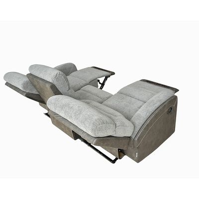 Holden 3 Seater Fabric Recliner - Grey