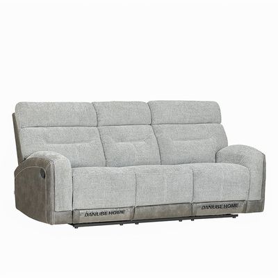 Holden 3 Seater Fabric Recliner - Grey