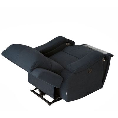 Paladin 1 Seater Fabric Recliner W/ Led & Cup Holder  - Blue