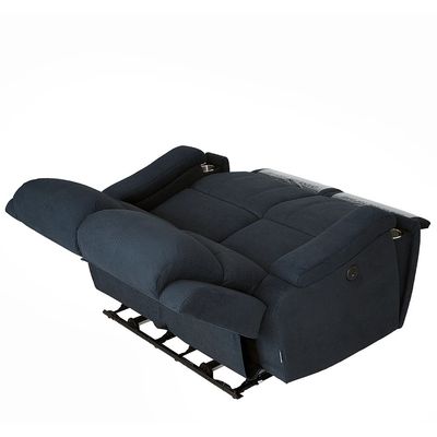 Paladin 2 Seater Fabric Recliner W/ Led & Cup Holder  - Blue