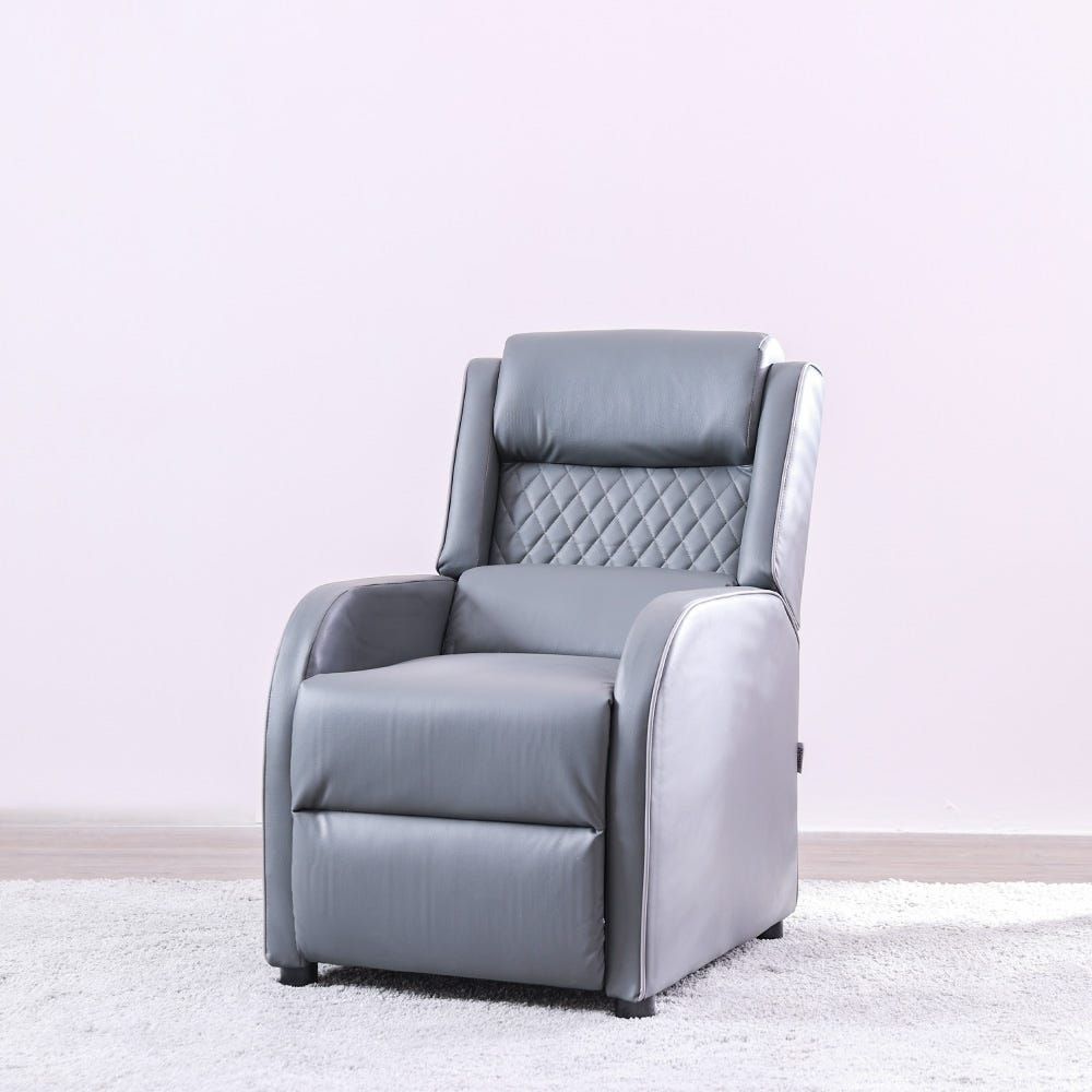 Push back deals recliner leather