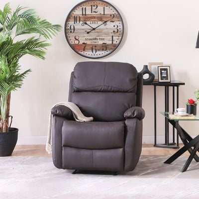 Gabriel 1-Seater Leather Manual Recliner - Taupe