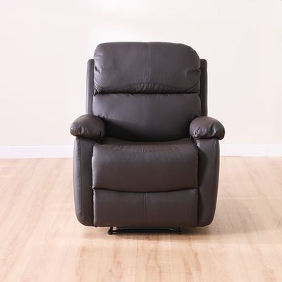 Gabriel 1-Seater Leather Manual Recliner - Taupe