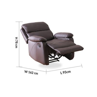 Gabriel 1-Seater Leather Manual Recliner - Taupe