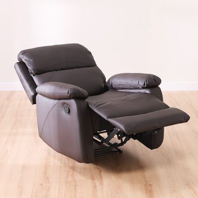 Gabriel 1-Seater Leather Manual Recliner - Taupe