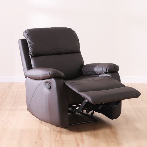 Gabriel 1-Seater Leather Manual Recliner - Taupe