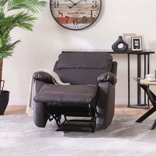 Gabriel 1-Seater Leather Manual Recliner - Taupe