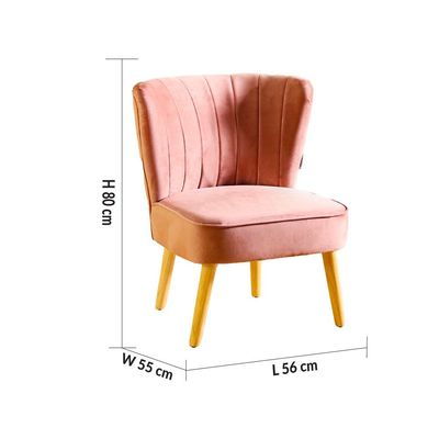 Gord Fabric Accent Chair - Rose