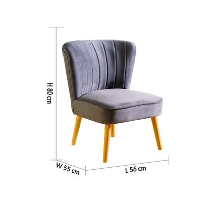 Gord Fabric Accent Chair - Grey