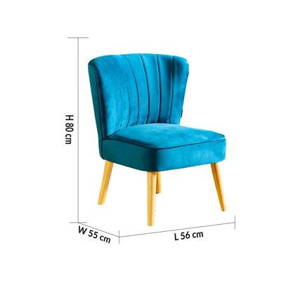 Gord Fabric Accent Chair - Deep Teal