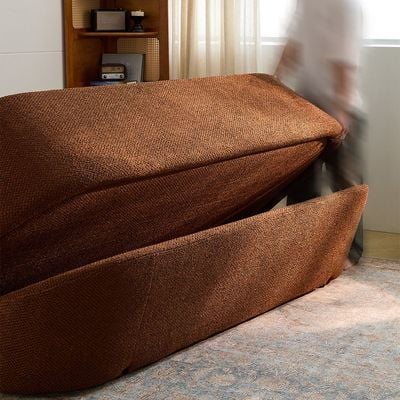 Freeza 2 Seater Fabric Sofa Bed -Rust