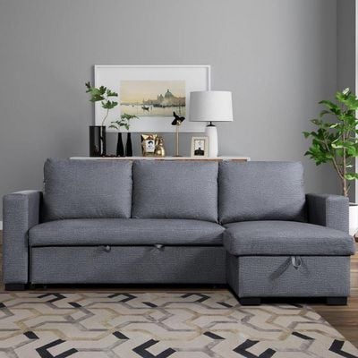 Holly Corner Fabric Sofabed - Shadow Grey