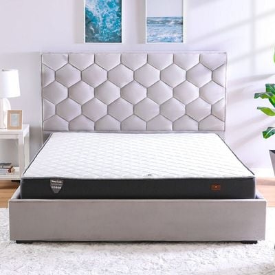 Sleep Bonnell Spring Medium Firm Super King Mattress with 2 Pillow Free - 200x200x21 cm - 5 Years Warranty