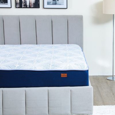 Gel Memory Foam with Pocket Spring Medium Soft Queen Mattress - 150x200x25 cm - With 10-Year Warranty