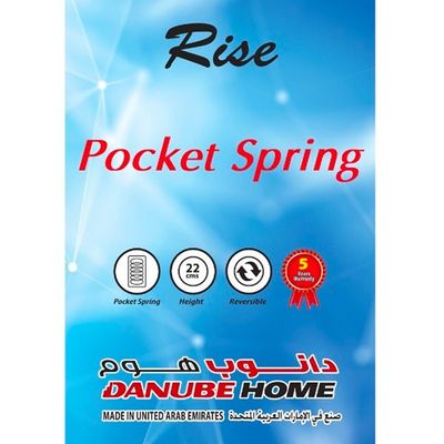 Rise Pocket Spring Medium Firm Single Mattress - 100x200x22 cm - With 5-Year Warranty