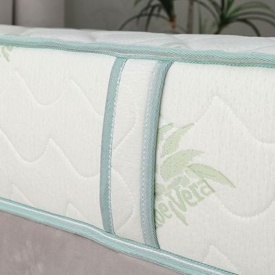 Aloe Vera Pocket Spring Single Mattress -  90x190x25 cm - With 7-Year Warranty