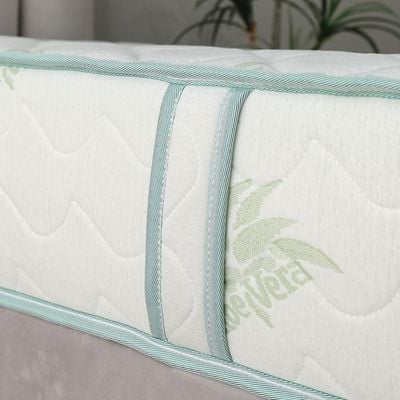 مرتبة فردي بنوابض جيبية Aloe Vera - 120x200x25 سم - مع ضمان 7 سنوات