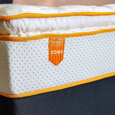Latex Pillow Top Pocket Spring Single Mattress - 90x190x30 cm - With 15-Year Warranty