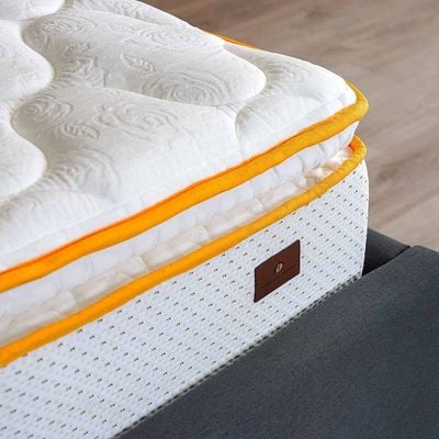 Latex Pillow Top Pocket Spring Single Mattress - 120x200x300 cm - With 15-Year Warranty