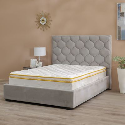 Latex Pillow Top Pocket Spring Queen Mattress - 150x200x30 cm - With 15-Year Warranty