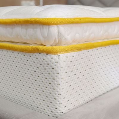Latex Pillow Top Pocket Spring Super King Mattress - 200x200x30 cm - With 15-Year Warranty