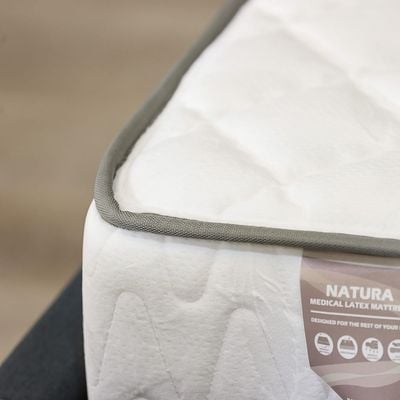 Natura Latex Medicated Foam Queen Mattress - 150x200x22 cm - With 10-Year Warranty 
