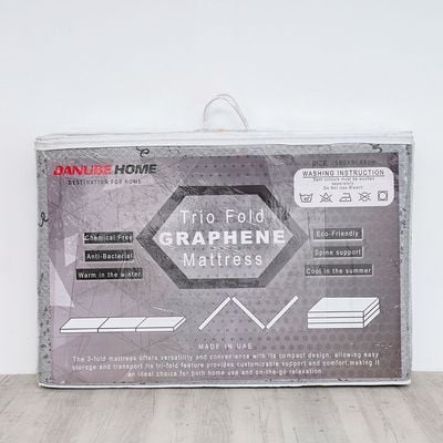 Houston Tri-Fold Single Mattress - 180x90x6 cm- Graphene 