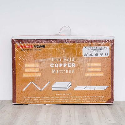 Houston Tri-Fold Single Mattress - 180x90x6 cm - Copper