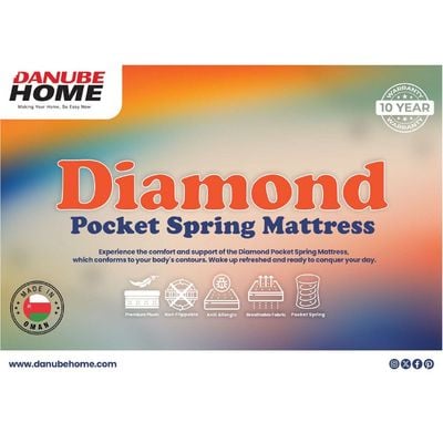 Diamond Pocket Spring W/ Pillow Top W/ Memory Foam Mattress 120X200X25