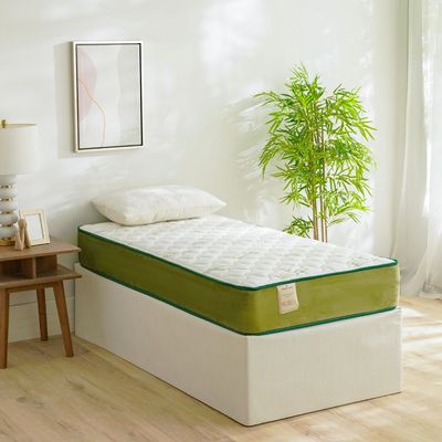 Copper Anti-Bacterial High Resiliency Foam Pocket Spring Single Mattress - 120x200x25 cm - With 10-Year Warranty