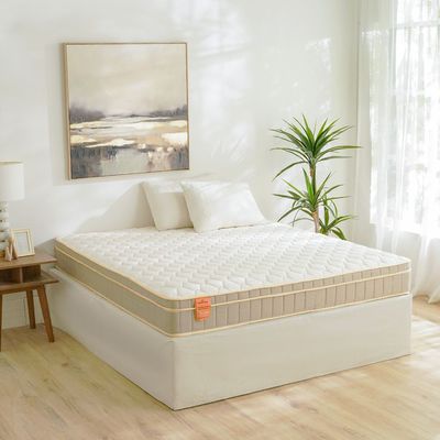 Super Natural Latex Pocket Spring Super King Mattress - White - 200x200x25 cm - With 10-Year Warranty
