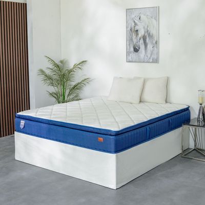 Grandeur Memory Foam Bonnell Spring Queen Mattress - 150x200x26 cm - With 10-Year Warranty