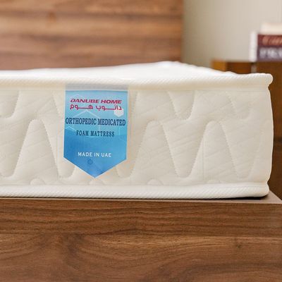 Orthopedic Medicated Firm Foam Reversible Super King Mattress - 200x200x15 cm - With 10-Year Warranty 