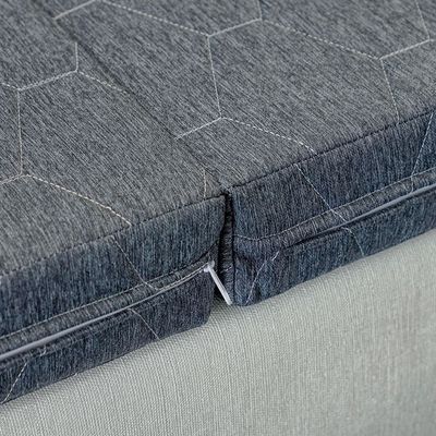 Zip Single Trifold Guest and Travel Foam Single Mattress - Grey - 10 cm