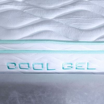 Cool Gel Memory Foam Bonnell Spring Medium Firm Mattress 200x200x22 cm - With 5-Year Warranty