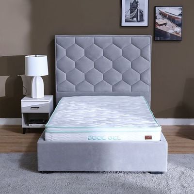 Cool Gel Memory Foam Bonnell Spring Mattress 90x190x22 cm -With 5-Year Warranty