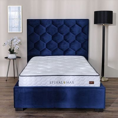 Aloe Vera Spinal Max Foam with Bonnell Spring Single Mattress - 90x190x25 cm - With 5-Year Warranty